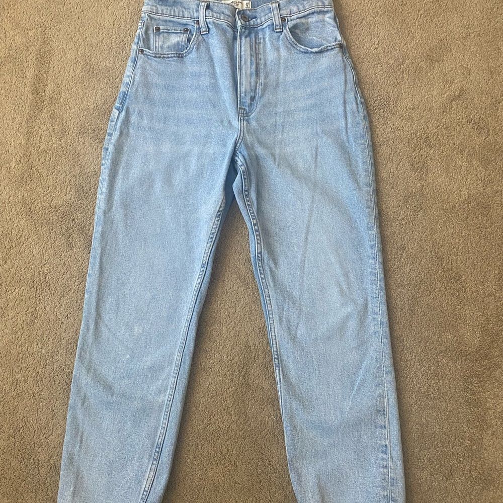 Abercrombie Button Fly Ankle Straight Women’s High-Rise Jeans Size 6 - Picture 1 of 7